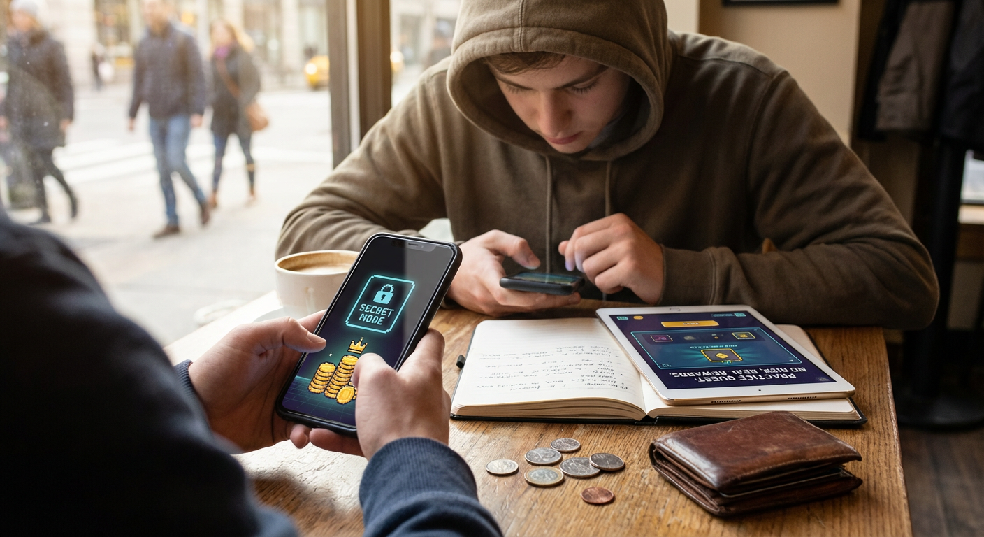 A close up view of a bright smartphone screen displaying a competitive mobile game setup with high definition graphics