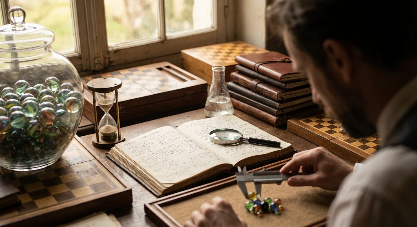 Close up of a woman's focused eye reflecting the blue and red light of a smartphone screen in a rainy city cafe.