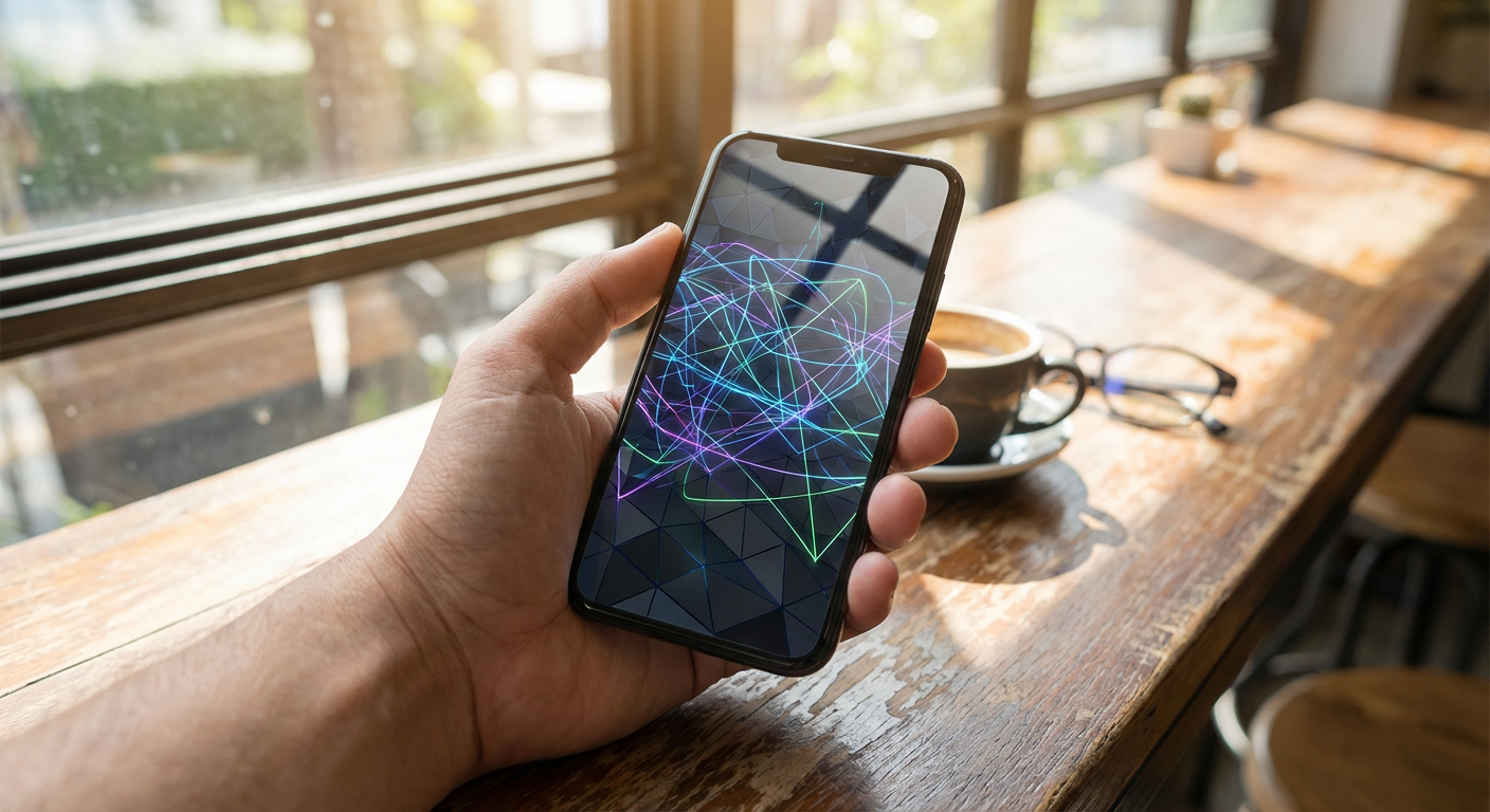 Abstract visualization of player skill vectors interacting in a digital space.